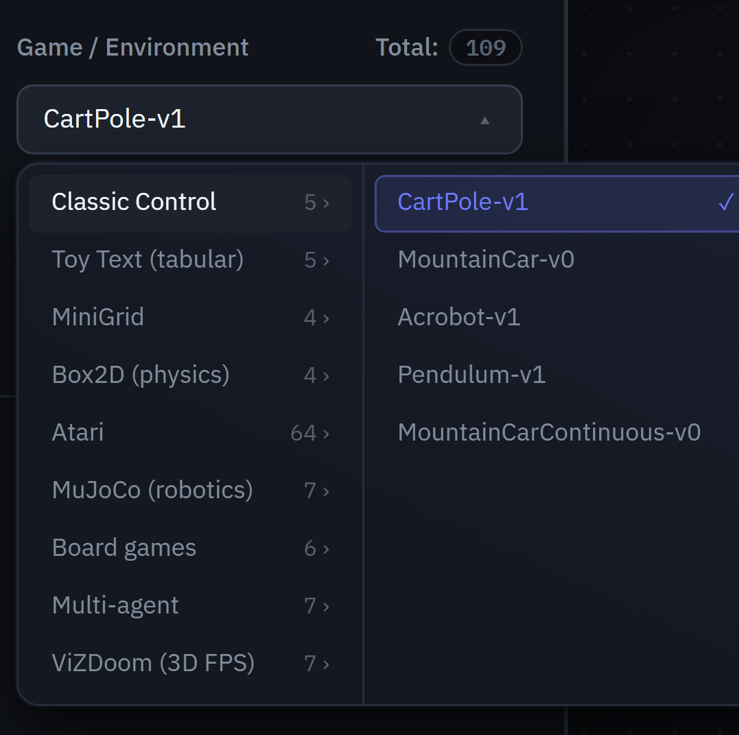 Environment picker
